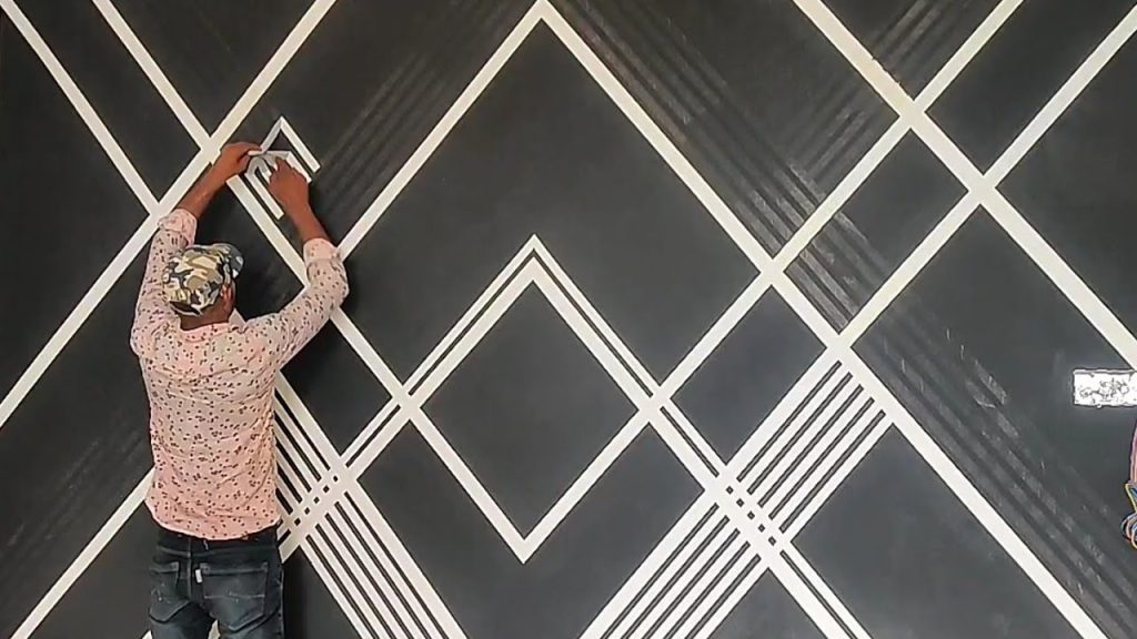 Wall Painting Techniques with Tape